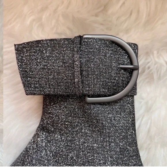 Balenciaga Essex 80mm Metallic Grey Buckle Pointed Toe Ankle Booties - Picture 13 of 16